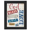 Black Frame "God Bless America" By Marla Rae, Printed Wall Art