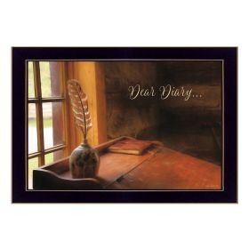 Black Framed "Dear Diary" By Lori Deiter