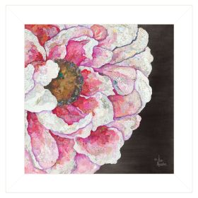White Frame "Blooms on Black I" by Lisa Morales