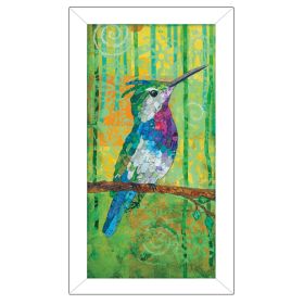 White Framed "Plovercrest" By Lisa Morales, Ready To Hang