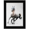 Black Frame "Galloping Stallion" by Andreas Lie, Ready to hang