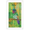 White Framed "Purple Throated Mountain Gem" By Lisa Morales