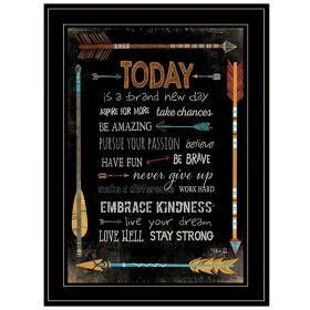 Black Frame "Today Is a Brand New Day" by Marla Rae