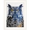 White Framed "Night Owl" by Andreas Lie, Ready to Hang