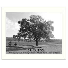 White Framed "Success" By Trendy Decor4U, Printed Wall Art