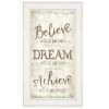 White Framed "Believe" by Mollie B