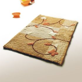 Wheat Cherry Blossom Contemporary Rugs 19.7" x 31.5"