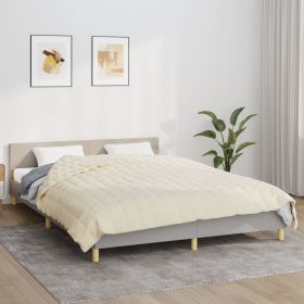 Weighted Blanket Light Cream 86.6"x92.5" 33.1 lb Fabric
