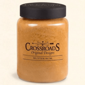 Crossroads Butter Rum Scented 2-Wick Candle, 26 Ounce