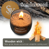 Sandalwood Scented Jar candles 7.9 oz - Wooden Wick
