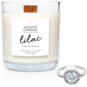 Lilac Jackpot Candles w/ Ring Inside ( Value $15 to $5k) sz 7