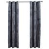 Blackout Curtains with Rings 2 pcs Anthracite 37"x 63" Velvet