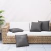 Throw Pillows 4 pcs Anthracite 19.7" x 19.7" Fabric