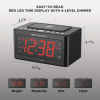 Red Display Emerson SmartSet Wireless Charging, Clock Radio