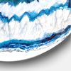 Designart 'Blue Agate Crystal' Metal Wall Clock  23"