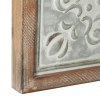 DecMode 36" Brown Metal Scroll Clock with Embossed Metal