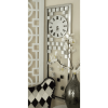 Silver Glass DecMode 13" x 42" Beveled Mirrored Wall Clock