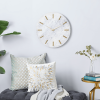 White Marble CosmoLiving by Cosmopolitan 20" Clock