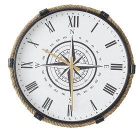 DecMode Stainless Steel Nautical, Printed Compass Arabic 20"