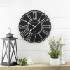 Black Better Homes & Gardens 20" Round Farmhouse Clock