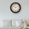 Westclox 24" Brown and Bronze Round Oversized Classic