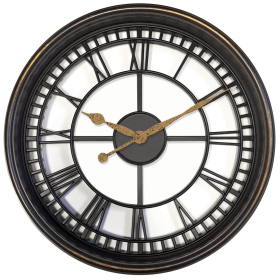 Brown/Bronze Westclox Vintage Style Round Roman Numeral