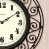 Westclox 12" Wrought Iron Style Bronze Quartz Round Clock