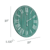 Elegant Designs Rustic Coastal Wood Plank 23" Large Clock