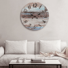 Stonebriar 23" Brown Round Farmhouse Battery Operated Clock