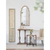 Cream & Gold Frame Wood Arch, Window Look Mirror 22"x48"