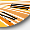 Designart 'Minimalist Bright Shining Orange Sun Rays I'  36"