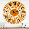 Designart 'Minimalist Bright Shining Orange Sun Rays I'  36"