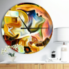 Designart 'Way of Inner Paint' Metal Wall Clock, 23"