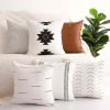 Throw Pillow Set 6, 18x18 Vegan leather, Modern Accent Covers
