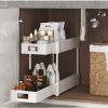White 2-layer Drawer Cabinet For Bathroom, Kitchen, etc., 2pc