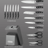 McCook 15pc Stainless Forged Knife, Triple Rivet, Knife Block