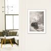 White Framed "Snowy Locomotive" by Lori Deiter
