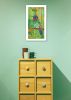 White Framed "Purple Throated Mountain Gem" By Lisa Morales