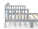 Light Gray/White Birdie Toddler Bed by Olive & Opie