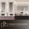 LED Light Vertical/Horizontal 60"x 28" Bathroom Vanity Mirror