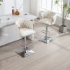 Ivory COOLMORE Vintage Bar Stools, Back & Footrest, 2pc