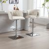 Ivory COOLMORE Vintage Bar Stools, Back & Footrest, 2pc