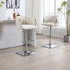 Ivory COOLMORE Vintage Bar Stools, Back & Footrest, 2pc