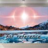 Sunrise Backdrop Tapestry Landscape Wall Art Painting; 43x59