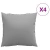 Throw Pillows 4 pcs Gray 19.7" x 19.7" Fabric