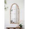 Cream & Gold Frame Wood Arch, Window Look Mirror 22"x48"
