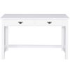White Home Office Writing Desk with 4 Drawer Study Table
