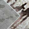 Shifra Luxury Rug in Beige/Gray w/ Bronze Abstract Design, 5x7