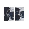 Silver Foil Abstract 2-piece Canvas Wall Art Set, 24" x 36"