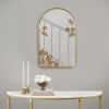 Gold Madison Park Arched Metal Floral Mirror 15" x 25"